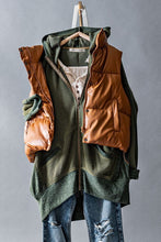 Load image into Gallery viewer, Leather puffer vest
