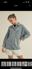 Load image into Gallery viewer, The ‘snap’ denim shacket
