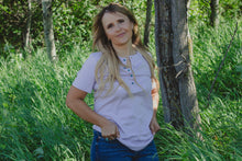 Load image into Gallery viewer, Turquoise Snap T-Shirt - Lavender
