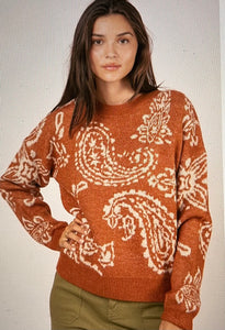 the 'burnt paisley' top