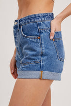 Load image into Gallery viewer, Bluivy - WESTERN POCKET ROLLED HEM DENIM SHORTS
