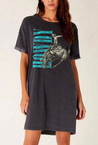 The ‘howdy’ t shirt dress (extended size)