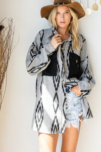 Grey & Black aztec jacket