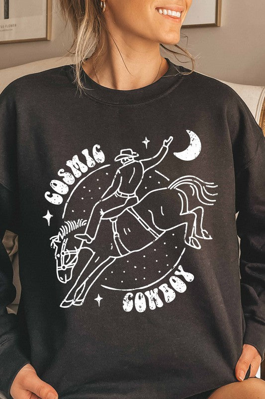 'cosmic cowboy' crewneck