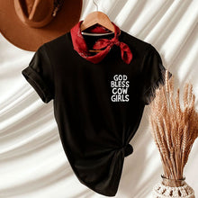Load image into Gallery viewer, god bless cowgirls tee
