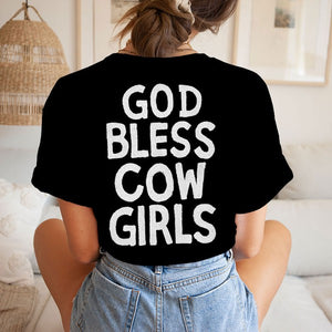 god bless cowgirls tee