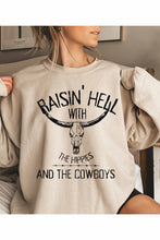 Load image into Gallery viewer, the &#39;raisin&#39; hell with the hippies and the cowboys&#39; crewneck
