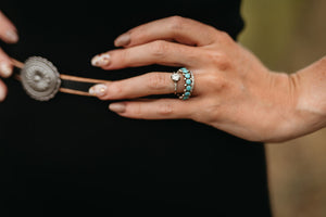 Turquoise eternity ring