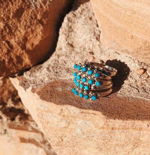 Load image into Gallery viewer, 5 stone Zuni stacker ring
