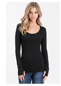 Round Neck Ribbed Shirt